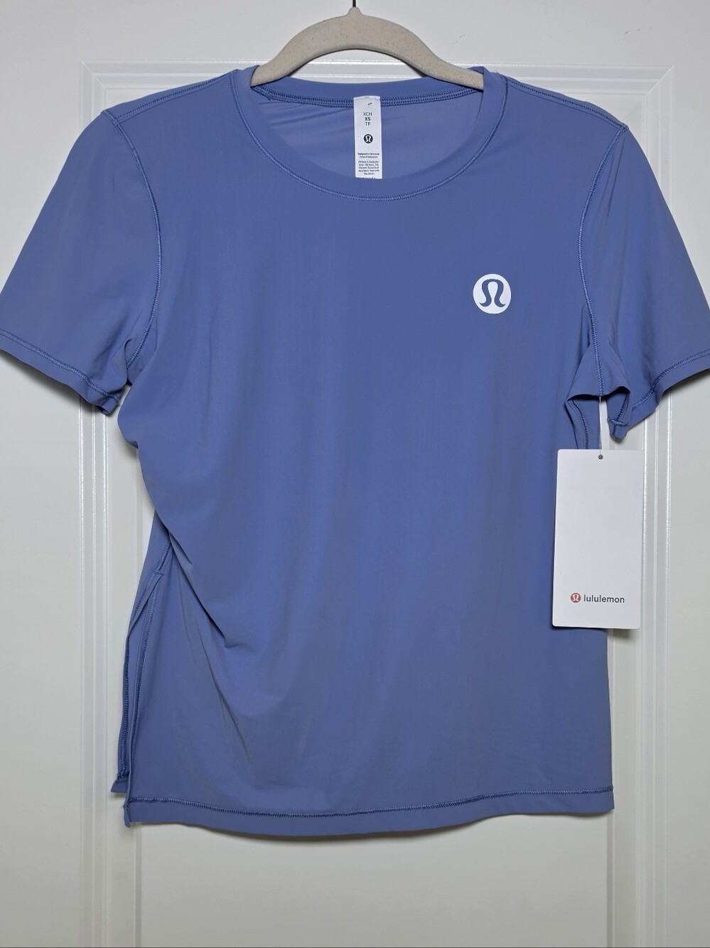 lululemon Side-Ruched Running Short Sleeve Blue XS NWT